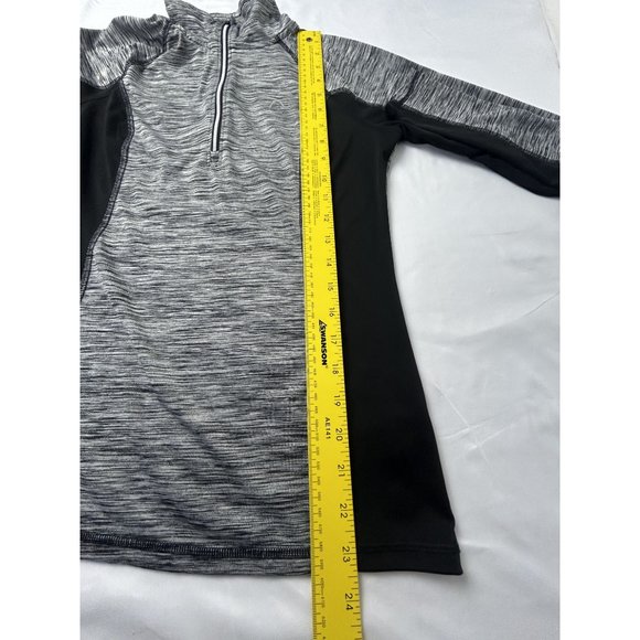 Head Shirt Womens XS Activewear 1/4 Zip Long Sleeve Grey Black Lightweight - Picture 13 of 16